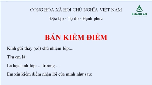 Bản kiểm điểm là gì? Khi nào cần viết và viết như thế nào?