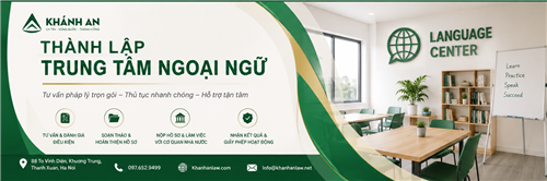 DỊCH VỤ THÀNH LẬP TRUNG TÂM NGOẠI NGỮ TẠI HƯNG YÊN UY TÍN GIÁ RẺ
