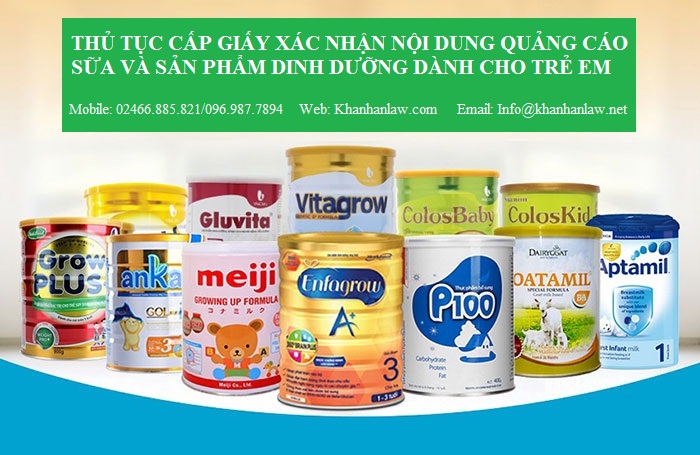 Dịch vụ xin Giấy phép quảng cáo sữa và sản phẩm dinh dưỡng dành cho trẻ em
