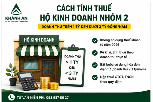 HỘ KINH DOANH CÓ DOANH THU TRÊN 1 TỶ ĐẾN DƯỚI 3 TỶ ĐỒNG ĐÓNG THUẾ NHƯ THẾ NÀO?