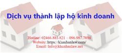 Dịch vụ thành lập hộ kinh doanh