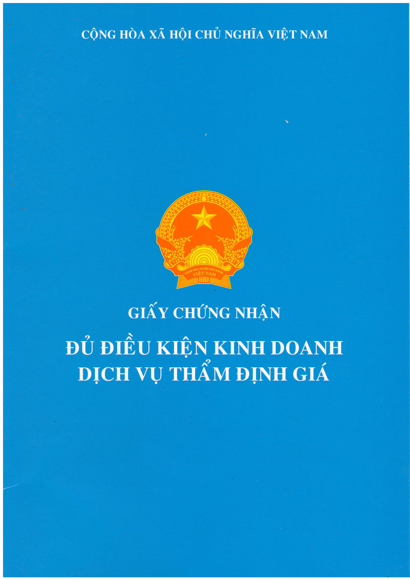 Thủ tục xin cấp Giấy chứng nhận đủ điều kiện kinh doanh dịch vụ thẩm định giá