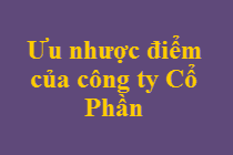 Ưu nhược điểm Công ty Cổ phần Ưu nhược điểm Công ty Cổ phần